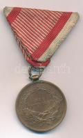 1914. "Ferenc József Bronz Vitézségi Érem" bronz kitüntetés mellszalagon. Szign.: Tautenha...