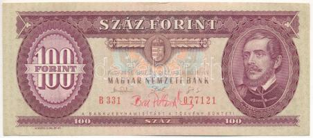 1992. 100Ft Bod Péter Ákos a Magyar Nemzeti Bank elnökének aláírásával T:F szép papír  Adamo F35
