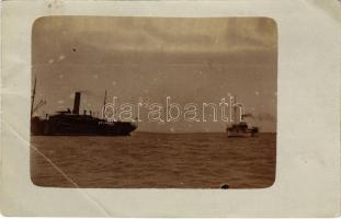 1916/1918 SMS DROMEDAR osztrák-magyar haditengerészet vontatóhajója / K.u.K. Kriegsmarine / Austro-Hungarian Navy tugboat and mine tender. photo (EB)