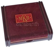 Lebó Ferenc (1960-) 2002. "MKB - Első Magyar Bank" jelzett Ag emlékérem eredeti dísztokban...