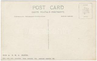 SMS PLUTO osztrák-magyar haditengerészet vontatóhajója és háttérben az SMS Babenberg / K.u.K. Kriegs...