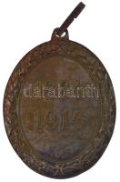 1914. "Vörös Kereszt Bronz Díszérme" zománcozott bronz kitüntetés mellszalagon T:VF zománc...
