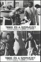 cca 1971 ,,Tibbs és a szervezet" című amerikai bűnügyi film jelenetei és szereplői, 8 db vintage produkciós filmfotó ezüst zselatinos fotópapíron, a használatból eredő (esetleges) kisebb hibákkal, 18x24 cm