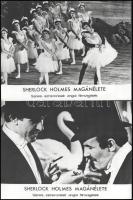 cca 1970 ,, Sherlock Holmes magánélete" című angol filmvígjáték jelenetei és szereplői, 24 db vintage produkciós filmfotó ezüst zselatinos fotópapíron, a használatból eredő (esetleges) kisebb hibákkal, 18x24 cm