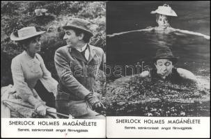 cca 1970 ,, Sherlock Holmes magánélete" című angol filmvígjáték jelenetei és szereplői, 24 db v...