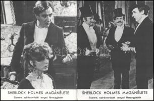 cca 1970 ,, Sherlock Holmes magánélete" című angol filmvígjáték jelenetei és szereplői, 24 db v...
