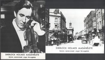 cca 1970 ,, Sherlock Holmes magánélete" című angol filmvígjáték jelenetei és szereplői, 24 db v...