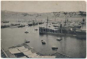 SMS PLUTO osztrák-magyar haditengerészet vontatóhajója és a Pellsee / K.u.K. Kriegsmarine / Austro-Hungarian Navy tugboat and pump tender. board photo (EM)