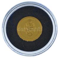 DN "Magyar koronázási jelvények / Szent Korona" kétoldalas Au emlékérem kapszulában, díszt...