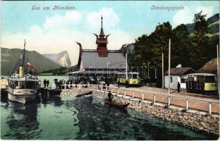 See am Mondsee, Landungsplatz / tram railway station, steamship