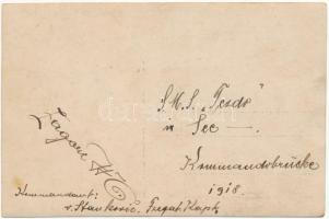 1918 SMS TEODO osztrák-magyar haditengerészet szénszállító hajó és kapitánya / K.u.K. Kriegsmarine K...