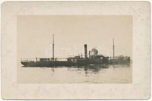 SMS VESTA (ex-Etelka) osztrák-magyar haditengerészet olajszállító hajó / K.u.K. Kriegsmarine Petroleumschiff / Austro-Hungarian Navy tanker. photo (fl)