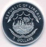 Libéria 2010. 5D ezüstözött Cu emlékérme részben multicolor festéssel "A történelem legnagyobb ...