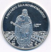 DN "Nemzetünk nagyjai - II. Rákóczi Ferenc" Ag emlékérem kapszulában, tanúsítvánnyal (10,37g/0.999/35mm) T:PP ujjlenyomat