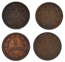 Ausztria 1885. 1kr Cu (4x) T:XF,VF 
Austria 1885. 1 Kreuzer Cu (4x) C:XF,VF