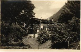 1929 San Leonardo in Passiria, San Leonardo in Passeier (Tirol); Andrea Hofer Sandhof / hotel (ragsztónyom / glue marks)