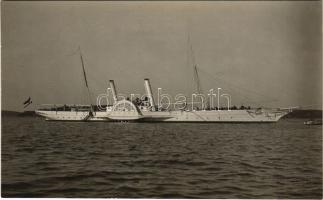 SMS FANTASIE osztrák-magyar haditengerészet kerekes gőzhajója, "admirálishajó" / K.u.K. Kriegsmarine Raddampfyacht (Admiralsyacht / Austro-Hungarian Navy luxury paddle yacht. Alois Beer Klagenfurt photo