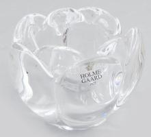 Holme Gaard virág üvegváza, jelzéssel, kis kopással, m: 7,5 cm