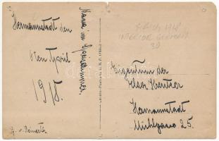 1918 Nagyszeben, Hermannstadt, Sibiu; egy német ház belseje / interior of a German family's hou...