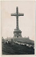 1936 Predeál, Predeal; Crucea Monument depe Muntele Caraiman / emlékmű / monument, cross (fl)