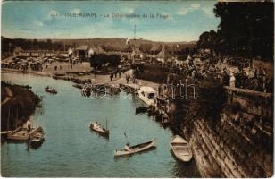 1927 L'Isle-Adam, Le Débarcadére de la Plage / port, boats