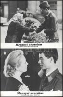 cca 1965 ,,Mennyei szerelem" című csehszlovák rövid játékfilm jelenetei és szereplői, 13 db vin...