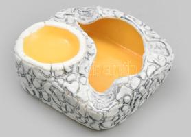 Király Károly: Retro asztaldísz, hibátlan, jelzett, 12x12x5 cm