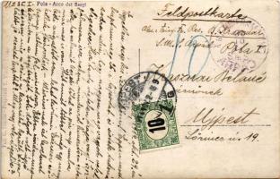 1914 Pola, Arco dei Sergi, Premiato Stabilimento Fotografico Guglielmo Fiorini / Arch of the Sergii,...