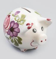 Portugál kerámia malac persely, jelzéssel kis kopással, h: 13 cm