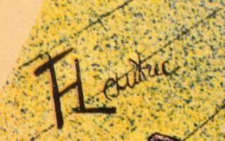 Toulouse-Lautrec után: Moulin Rouge, reprodukciós plakát, XX. sz. második fele, ofszet, papír, jelze...