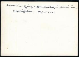 1949 Szombathelyen, Marosán György (1908-1992) politikus beszédet mond egy ünnepségen, fotó, a hátol...