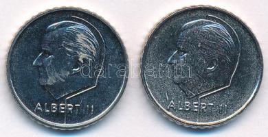 Belgium 2000. 50Fr Ni "II. Albert / Labdarúgó VB" (2xklf), egyik tanúsítvánnyal T:UNC Belgium 2000. 50 Francs Ni "Albert II / European Football Championship" (2xdiff), one with certificate C:UNC