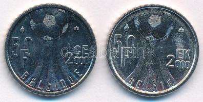 Belgium 2000. 50Fr Ni "II. Albert / Labdarúgó VB" (2xklf), egyik tanúsítvánnyal T:UNC
Bel...