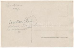 1917 Leordina (Máramaros, Maramures); Verpflegsteffe für Offiziere / Tiszti vendéglátóhely / WWI Ger...