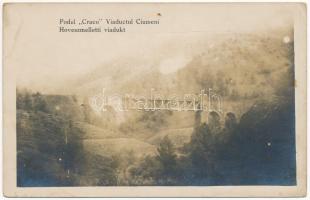 Gyergyócsomafalva, Ciumeni; Podul Craco, Viaductul Ciumeni / Hoveszmelletti viadukt / viaduct, railway bridge. photo (lyuk / pinhole)