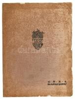1921 Magyar Jövő. ,,Nagybányai Horthy Miklósné főméltóságu nagyasszonynak hódolattal a Magyar Jövő". Márton Lajos (1891-1953) 6 db rajzának reprodukcióját tartalmazó album, Prohászka Ottokár, Dr. Gyomlay László és Dr. Radványi Kálmán nyomtatott aláírásaival. (Bp.), 1921, Id. Weinwurm Antal Műintézete-ny., 8 sztl. lev. Kiadói papírkötés, sérült borítóval, kissé foltos címlappal, javított lapszélekkel. (Ritka!)