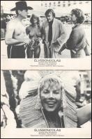 cca 1981 ,,Élveboncolás" című svéd filmdráma jelenetei és szereplői, 4 db produkciós filmfotó nyomdatechnikával sokszorosítva kartonpapírra, egyoldalas nyomással, a használatból eredő (esetleges) kisebb hibákkal, 18x24 cm