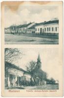 Móricföld, Móriczföld, Moritzfeld, Moritfeld, Maureni; Pravalia Johann Kollett Geschäft / utca, templom, Johann Kollett üzlete / street view, church, shop (EM)