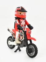 Playmobil motoros, jelzéssel, m: 10,5 cm