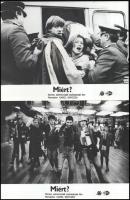 cca 1989 előtti ,,Miért?" című csehszlovák film jelenetei és szereplői, 6 db vintage produkciós filmfotó ezüst zselatinos fotópapíron, a használatból eredő (esetleges) kisebb hibákkal, egy képen elszíneződés, 18x24 cm