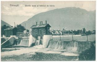 Zernest, Zernyest, Zarnesti; Stavila mare al fabricei de hartie / Papírgyár, gát / paper mill, paper factory, dam. Fotograf V. Gregorsch (EK)