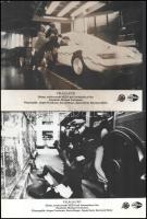 cca 1986 ,,Világautó" című NSZK-beli fantasztikus film jelenetei és szereplői, 6 db vintage produkciós filmfotó ezüst zselatinos fotópapíron, a használatból eredő (esetleges) kisebb hibákkal, egy képen elszíneződés, 18x24 cm