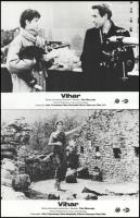 cca 1982 ,,Vihar" című amerikai film jelenetei és szereplői, 4 db vintage produkciós filmfotó ezüst zselatinos fotópapíron, a használatból eredő (esetleges) kisebb hibákkal, 18x24 cm