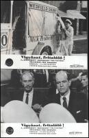 cca 1963 ,,Vigyázat, feltaláló!" című amerikai, családi, sci-fi filmvígjáték jelenetei és szereplői, 6 db vintage produkciós filmfotó ezüst zselatinos fotópapíron, a használatból eredő (esetleges) kisebb hibákkal, 18x24 cm