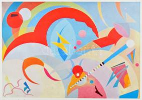 Severino jelzéssel (Lino Severino?): Zarte Action, 1983. Nyomat, papír, számozott (345/500). Lap széle kissé foltos. 19x27 cm