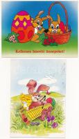 HÚSVÉT - 40 db MODERN grafikai üdvözlő képeslap vegyes minőségben / EASTER - 40 modern graphic greet...