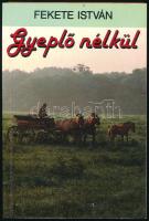 Fekete István: Gyeplő nélkül. Bp., 1970, Nesztor. Kiadói papírkötés. A szerző felesége, Fekete Istvánné (szül. Piller Edit) dedikációjával és bélyegzőjével.