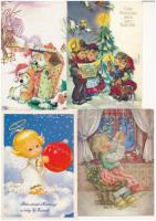 KARÁCSONY - 40 db MODERN grafikai üdvözlő képeslap vegyes minőségben, reprintekkel / CHRISTMAS - 40 modern graphic greeting postcards in mixed quality, with some reprints