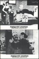 cca 1978 ,,Zugügyvéd zavarban" című olasz film jelenetei és szereplői, 9 db produkciós filmfotó...