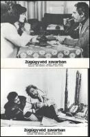 cca 1978 ,,Zugügyvéd zavarban" című olasz film jelenetei és szereplői, 9 db produkciós filmfotó...